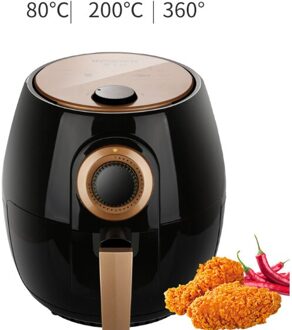 Air Friteuse Automatische Kip Vis Elektrische Baker Huishouden Chips Nuggets Mozzarella Stok Maker Oven Geen Rook Olie Onderdelen zwart