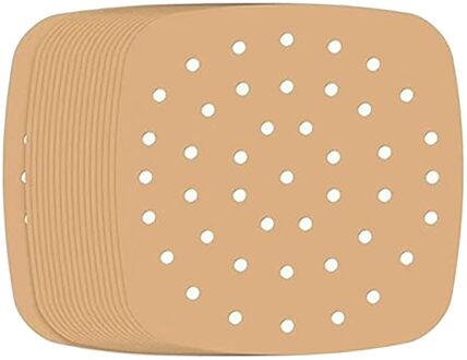 Air Friteuse Perkamentpapier 200 Stuks 8.5 Inch Vierkante Geperforeerde Perkament Voor Lucht Friteuse, stomen Mand En Meer Food Grade Vet BW