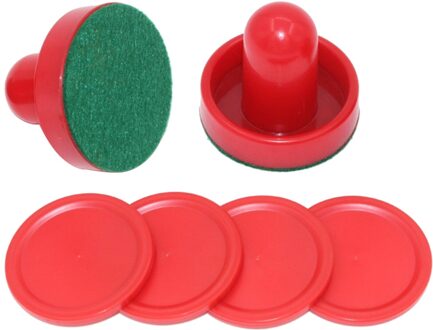 Air Hockey Plastic Peddels & Pucks Goalies Vervanging Accessoires Voor Game Tafel Party Home Reizen Universele Entertainment rood