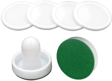 Air Hockey Plastic Peddels & Pucks Goalies Vervanging Accessoires Voor Game Tafel Party Home Reizen Universele Entertainment wit
