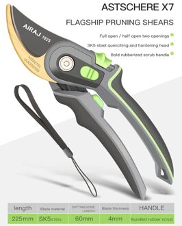 Airaj Snoeischaar Tuingereedschap Arbeidsbesparende Schaar Tuinieren Plant Sharp Tak Snoeiers Bescherming Hand Duurzaam 1025