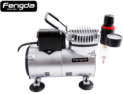 Airbrush compressor body painting cake decorate LS18-2S with cool-down fan DIY hobby model paint art FENGDA