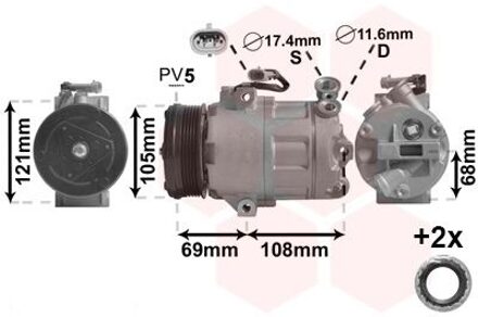 Airco Compressor 1.4 / 1.6 / 1.8 / 2.0 00+ 3700K316