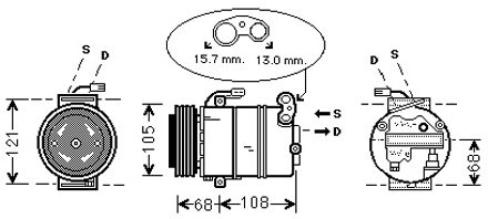 Airco Compressor 1.4 / 1.6 / 1.8 / 2.0 -00