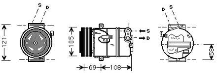 AIRCO COMPRESSOR 1.7 CDTi Manuele AC 3700K438