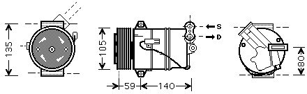 AIRCO COMPRESSOR 1.9 CDTi Automatische AC 3700K437