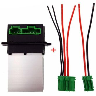 Airconditioning Aanjager Weerstand + Connector/Draad 7701048390 Voor Citroen C2 C3 C5 Peugeot 406 107 207 607 6441.L2