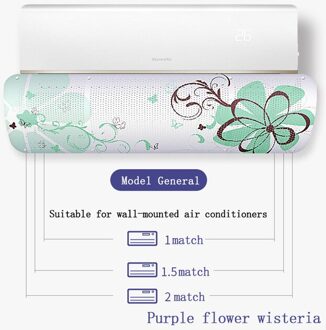 Airconditioning Cover Wind Deflector Voorruit Verstelbare Airconditioner Gereedschap Air Baffle Schild Thuis Woonkamer Accessoires Wisteria flowers