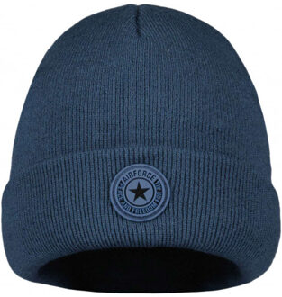 Airforce Bonnet two to tone dark denim - maat One size Blauw