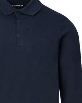 Airforce Polo long sleeve Blauw