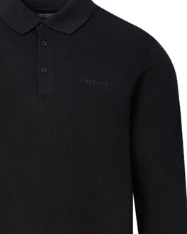 Airforce Polo long sleeve Zwart - XL