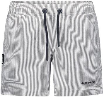 Airforce Seesucker Zwemshort Jongens 176 Wit