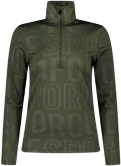 Airforce Squaw Vally Wording Ski Pully Dames XL/42 Donkergroen