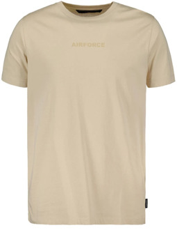 Airforce T-shirt korte mouw Airforce , Beige , Heren - 2Xl,Xl,L,M,Xs