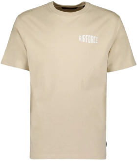 Airforce T-shirt korte mouw Gem1067-Ss24 Airforce , Beige , Heren - 2Xl,Xl,L,M,S