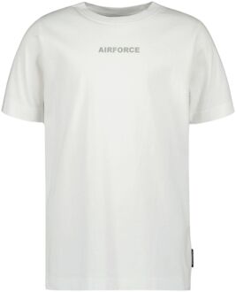 Airforce Wording/Logo Casual T-shirt Jongens 164 Wit
