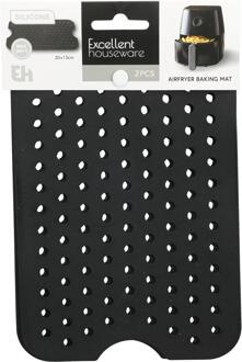 Airfryer mat siliconen 21x13cm zwart