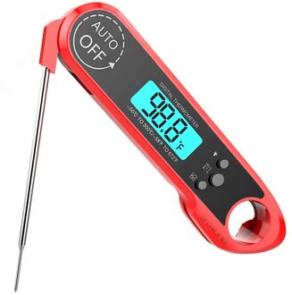 Airmsen Digitale Voedsel Thermometer Elektronische Keuken Thermometer Vlees Water Melk Bbq Oven Waterdichte Thermometer Koken Gereedschap rood