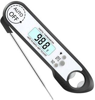 Airmsen Digitale Voedsel Thermometer Elektronische Keuken Thermometer Vlees Water Melk Bbq Oven Waterdichte Thermometer Koken Gereedschap zwart wit