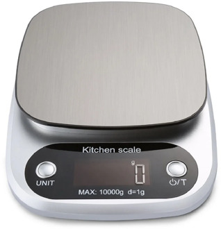 AIRMSEN Household Kitchen Scale Electronic Food Scale Baking Scale Measuring Tool Stainless Steel Platform with LCD Display 1g