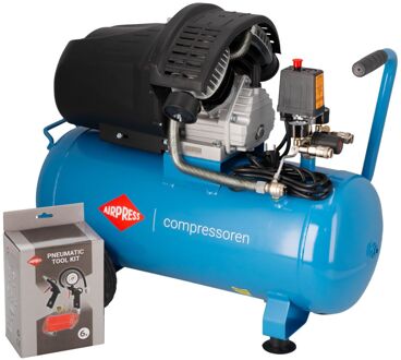 Airpress Compressor HL 425-50 8 bar 3 pk/2.2 kW 260 l/min 50 l met accessoires - 36888