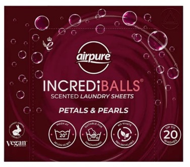 Airpure Dryer Sheets Airpure Incrediballs Scented Laundry Sheets Petals & Pearls 20 st
