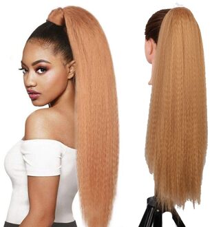 Aisi Queens Lange Yaki Rechte Paardenstaart Synthetische Paardenstaart In Haarverlenging Voor Vrouwen Zwart Blond Bruin Koord Paardenstaart 27