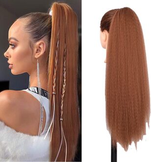 Aisi Queens Lange Yaki Rechte Paardenstaart Synthetische Paardenstaart In Haarverlenging Voor Vrouwen Zwart Blond Bruin Koord Paardenstaart 30