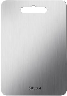 Aiwill Huishoudelijke Roestvrijstalen Snijplank Broodplank Mouldproof Board Dubbelzijdige Snijplank 304 28x39cm