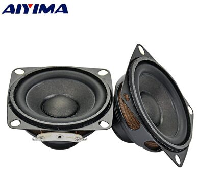 Aiyima 2 Stuks 52Mm 2Inch 16Core 5W 4ohm Liefhebber Diy Vierkante Rubber Rand Neodymium Magnetische Hifi full Range Speaker