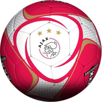 Ajax AFC voetbal - maat 2 - wit/rood Wit#Rood