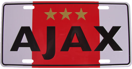 AJAX Amsterdam Nummerplaat ajax rood/wit