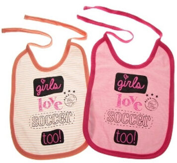 Ajax baby 2-pack slabbetje - roze