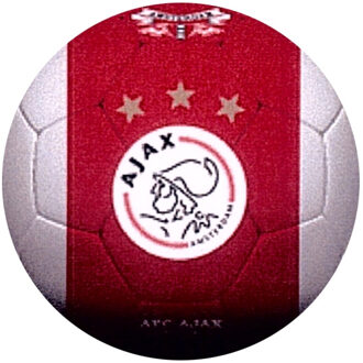 AJAX Bal ajax leer groot wit met rode ba
