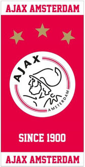 Ajax handdoek since 1900 50 x 100 cm rood/wit
