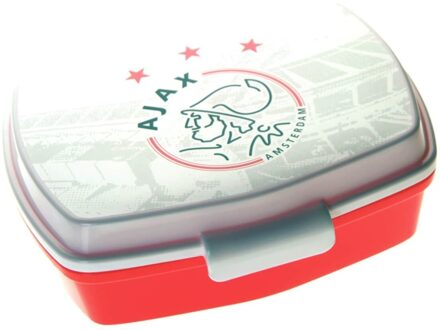 Ajax lunchbox wit/rood 18 x 14 x 6 cm