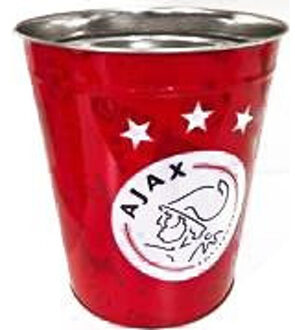 Ajax prullenbak - rood/wit