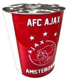 Ajax prullenbak - rood/wit