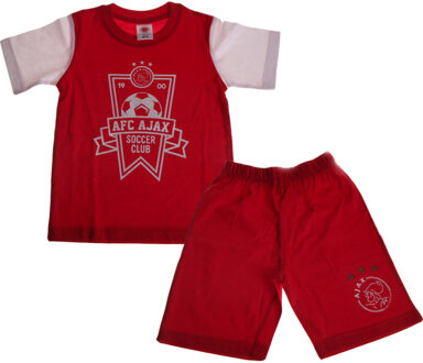 Ajax shortama - rood/wit - maat 158