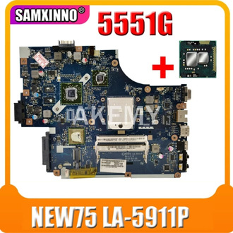 Akemy For Acer aspire 5551G 5552G Laptop Motherboard DDR3 Socket S1 512mb GPU NEW75 LA-5911P MBWMJ02001 MBPUS02001 MBWVE02001