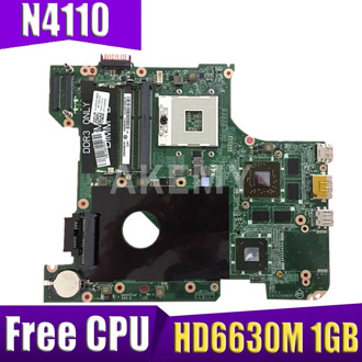 Akemy Laptop motherboard For DELL Inspiron 14R N4110 HM67 HD6630M 1gb DAV02AMB8F1 CN-00FR3M 00FR3M 0FR3M Mainboard Free CPU