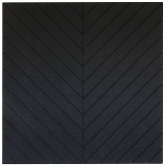 Akoestisch wandpaneel PET-vilt - 100x100cm - Visgraat motief Zwart