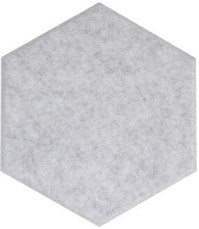 Akoestisch wandpaneel PET-vilt - 30x30 cm - Hexagon Grijs