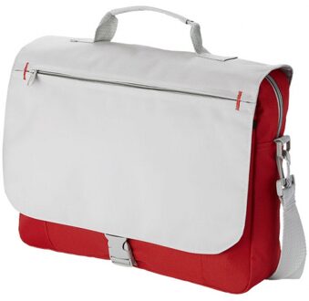 Aktetas/Schoudertas grijs/rood Multi