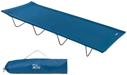 Aktive Veldbed - Kampeerbed - Stretcher - 1 Persoons - Blauw - 180x60x18cm - PVC