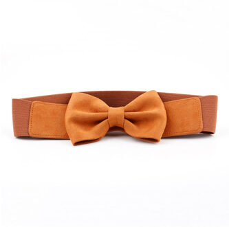 AKTRIS Dames Vrouwelijke Luipaard Patroon Tie Jurk Grote Vlinder Taille Elasticiteit Losse Taille Mode Tailleband Riem Vrouwen FCO216 wit