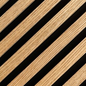 AKU Akoestisch Wandpaneel - Afimera - Visgraat Hongaars Punt Licht Eiken 260x52cm met Vilt