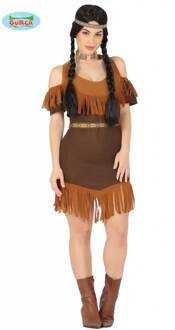 Akule Indianen Kostuum Vrouw Bruin - Kastanje