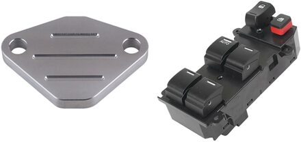 AL22 -Electric Power Window Control Schakelaar Voor Honda CR-V 2007 35750-SWA-K01 & Egr Klep Verwijderen Blok Off plaat