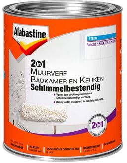 Alabastine 2In1 Badkamer&Keukenverf wit 1L
